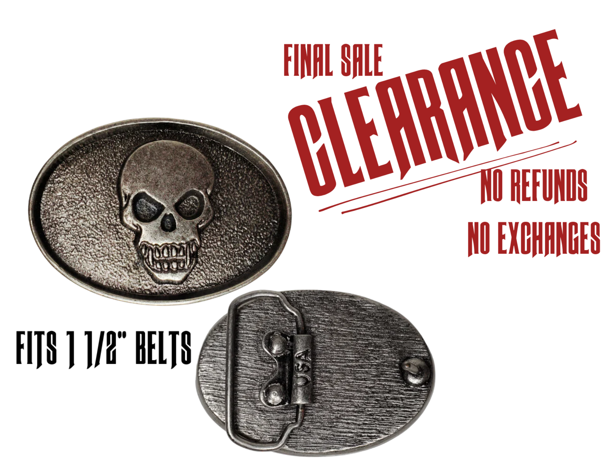 即完 emostanceclub SKULL BELT BUCKLE Biker Skull Belt Buckle CLOSEOUT! – Buckle and Hide Leather