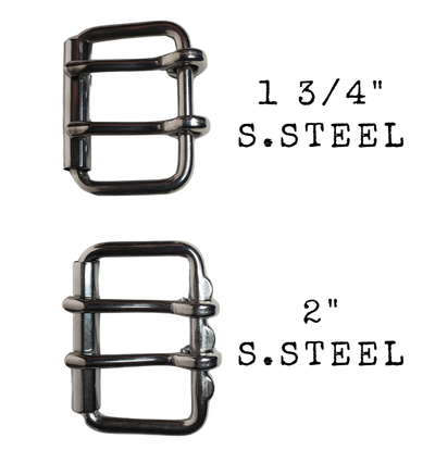 If you need a upgrade for your current belt or want a different look we have a selection of what we call Basic buckles. Stop in our shop in Smyrna, TN, just outside of Nashville. This is a Roller style which is great for belts with it's wider inside. Choose Stainless Steel for work belts.   Choose 1 3/4" or 2"   Color - Stainless Steel
