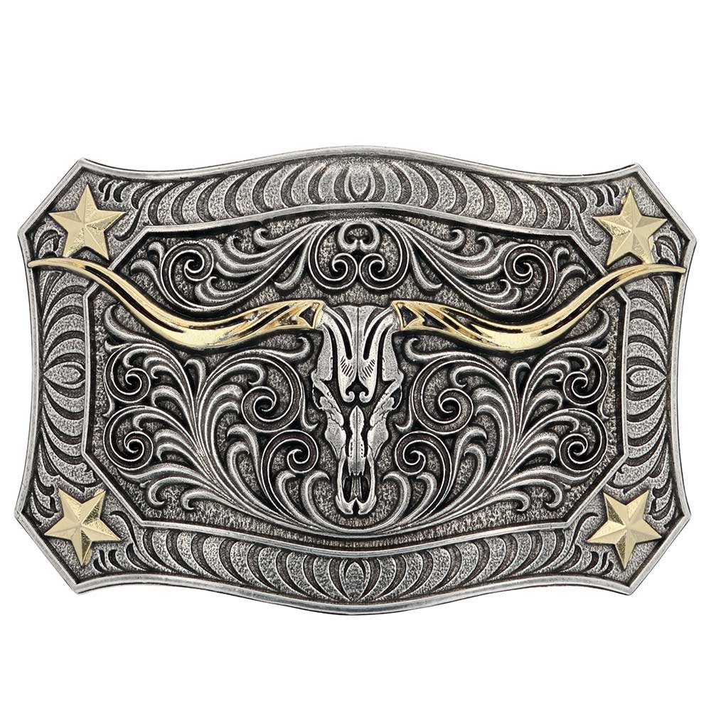 Fibbia per cintura Buffalo Argento