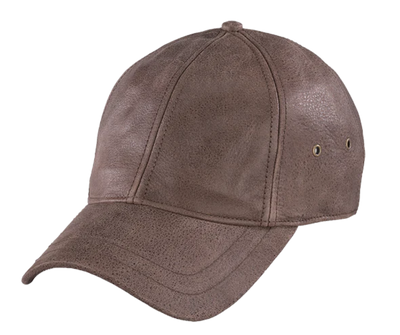 Bravely buck the norm with a cowhide leather Baseball cap, featuring an adjustable back strap, and air flow eyelets. Experience classic cool. Step up to the plate and get yours today at our Smyrna, Tn shop, a short drive from the Nashville Sounds stadium. Imported. One size fits most, Choose Black or Brown