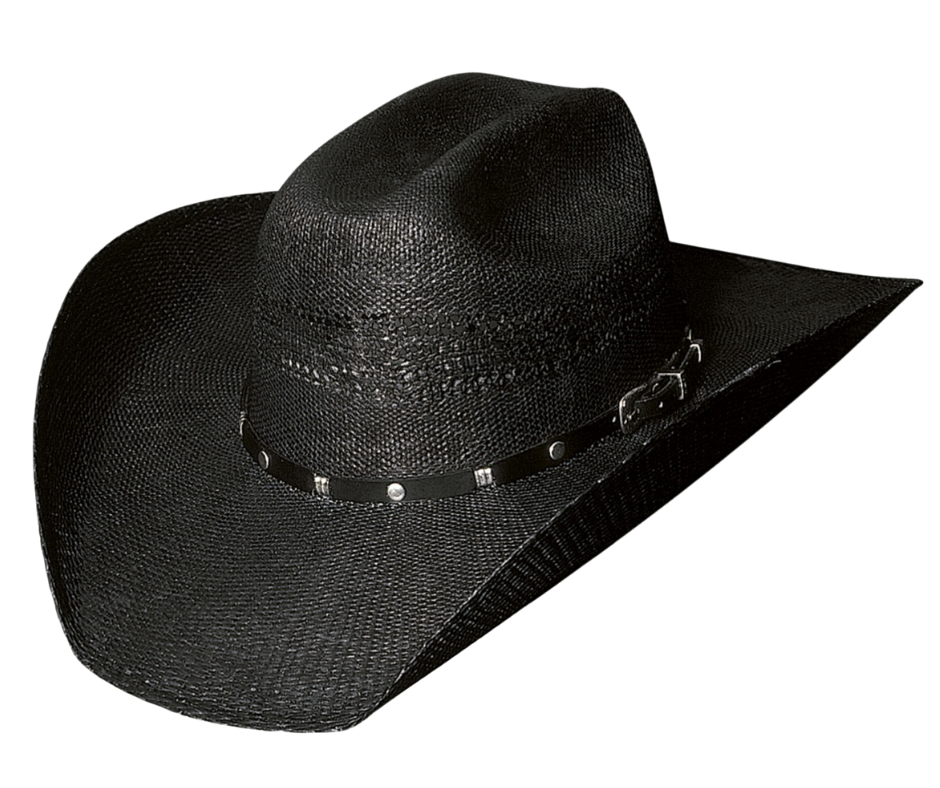 Looking for a lightweight and stylish hat for your next trip to the ranch? To show your inner Rip look no further than our Black Western Straw hat! Made from Bangora straw and featuring a wide 4" brim, this hat will keep you cool and comfortable all day long. Swing by our retail shop in Smyrna, TN, just outside of Nashville, and pick one up for your next steakhouse outing. Sizes: 7 - 7 1/8 - 7 1/4 - 7 3/8 - 7 1/2 