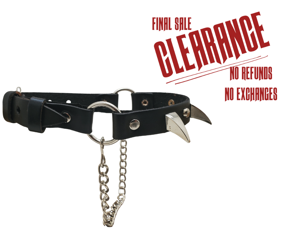 Rock up your boot game with Leather Boot Chains! Choose your favorite concho or rock all chains. Bring out your inner risk-taker, with a look that looks back to the wild "Dead or Alive" hair days of MTV. The black leather straps are held together by 2 rings and 3 conchos on top, while a chrome chain adds boldness to the sole. Perfect for most WESTERN style boots, these chains aren't meant for heavy work boots. Find them at our local shop in Smyrna, TN, just a short drive from Nashville! Sold by pairs.