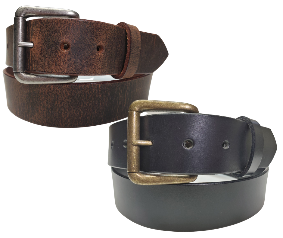 The Micromanager Leather Belt brings casual relaxation to your number-crunching workdays. Crafted from a single piece of 1/8" top grain leather, this belt features handy snaps for swapping buckles whenever the mood strikes. Watch our sizing video to nail the perfect fit! Available at our Smyrna shop, just a quick rideshare from Nashville hotspots – because even spreadsheet wizards deserve stylish accessories.