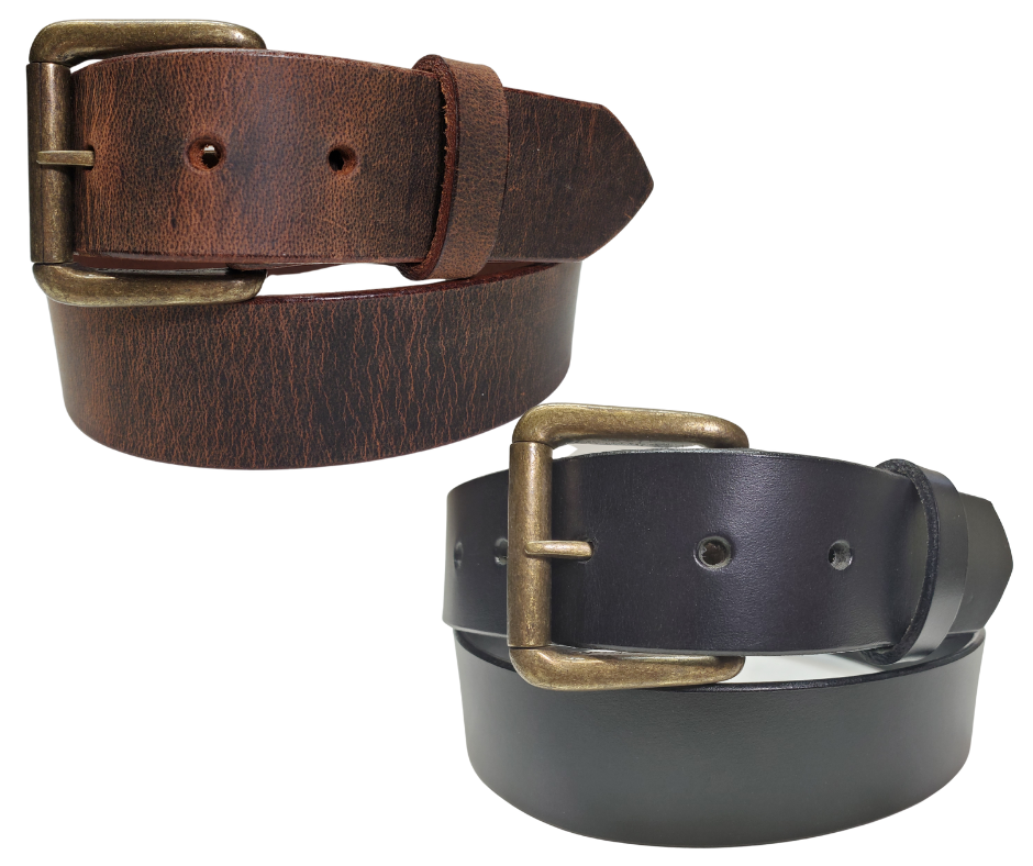The Micromanager Leather Belt brings casual relaxation to your number-crunching workdays. Crafted from a single piece of 1/8" top grain leather, this belt features handy snaps for swapping buckles whenever the mood strikes. Watch our sizing video to nail the perfect fit! Available at our Smyrna shop, just a quick rideshare from Nashville hotspots – because even spreadsheet wizards deserve stylish accessories.
