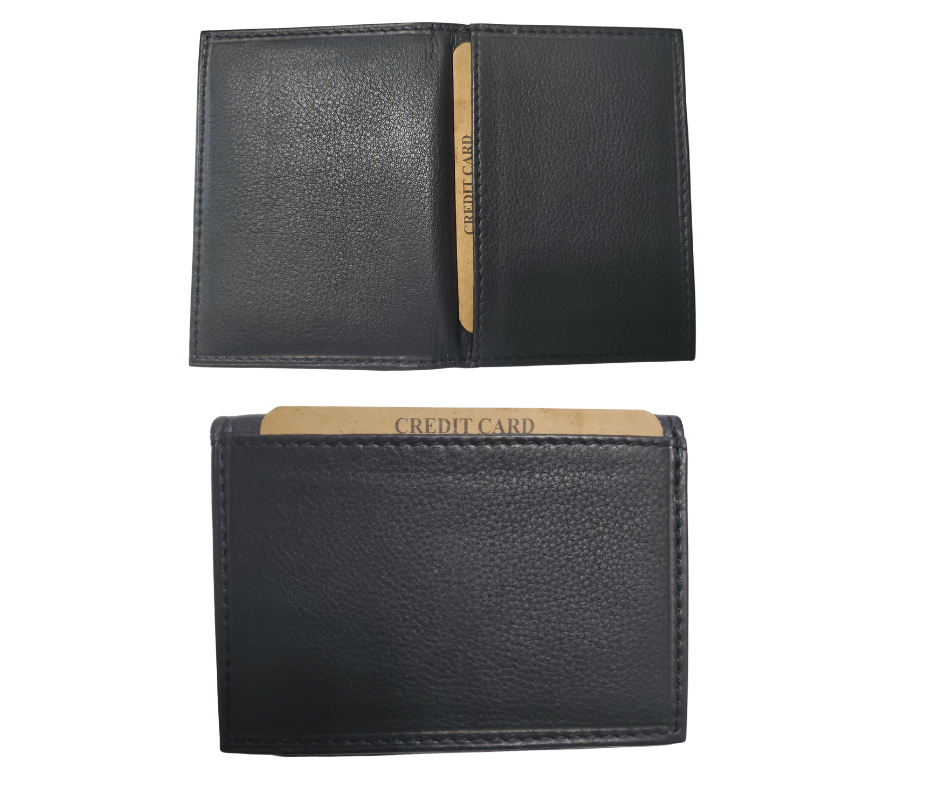 RFID protected Front Pocket Style in Classic Black.  It has 3 card slots, 1 I.D. pocket, 1 outside one inside, great for drivers license, work I.D. or carry permit. A lot of room for such a small wallet. Though it is imported it is a great value that's Buckle and Hide approved. Stocked at our Smyrna, TN a short drive from Nashville.