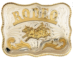 The "BIG RODEO" Belt Buckle celebrates the spirited tradition of rodeos, which originated from the Spanish ranchos. During the annual roundup and branding of cattle, cowboys would showcase their horsemanship and roping skills, giving birth to the rodeo as we know it today. <span data-mce-fragment="1"></span>Fits 1 1/2" belts, approx. 3-3/4" tall&nbsp; x 5" wide. Available in our shop just outside Nashville in Smyrna, TN.