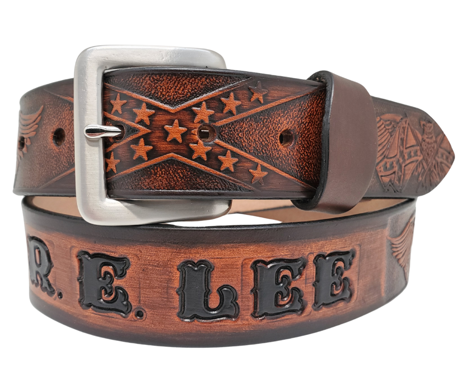 Solid brass and leather name belt (Joyce) Pendleton main image 2
