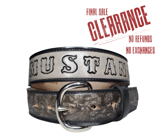 "The Wild Horses" Leather Belt  CLOSEOUT!