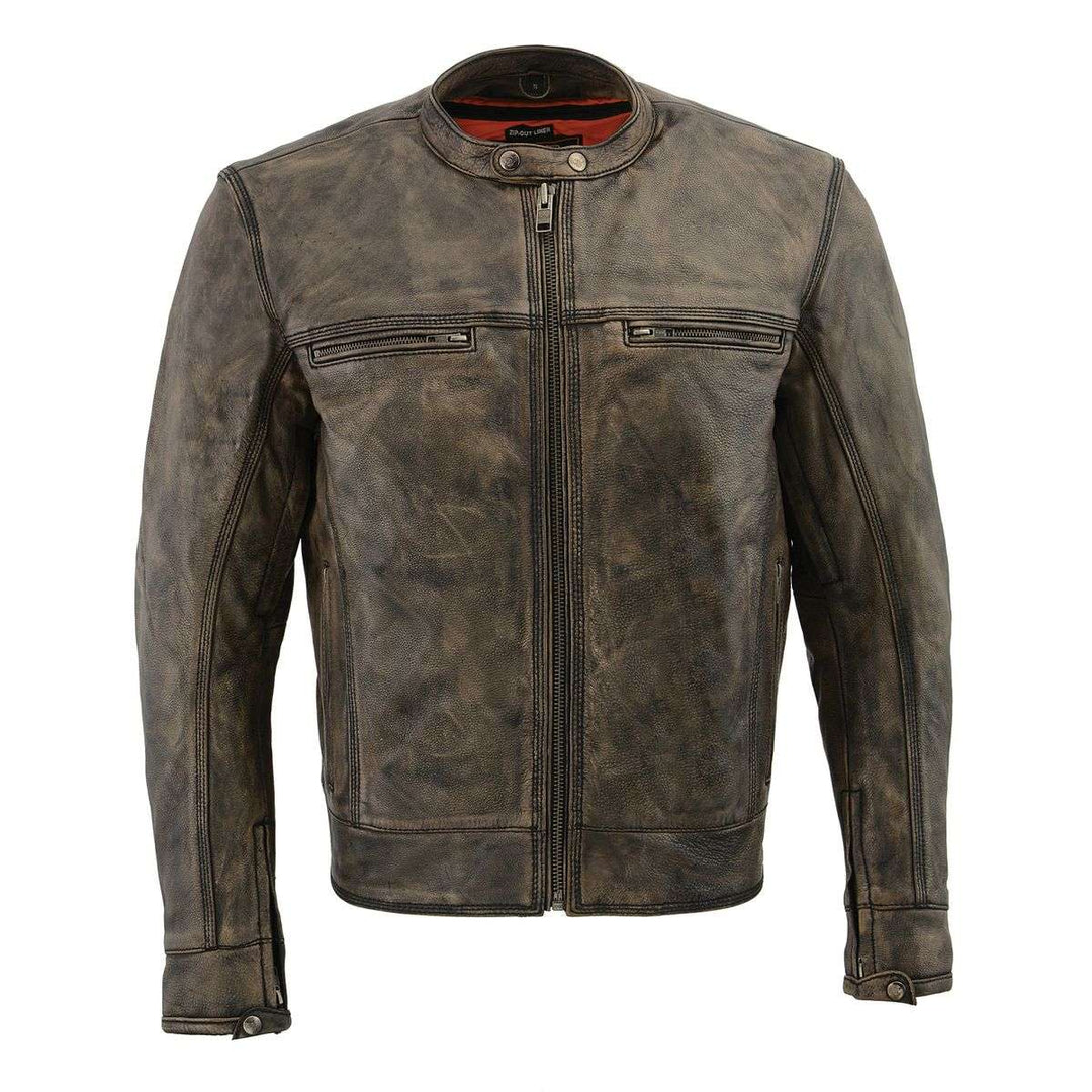 The" Phoenix" is our Classic Brown leather motorcycle jacket has everything you need for riding, including a cool style. Available in sizes small through 5x, it can be purchased at our shop in Smyrna, TN, near Nashville. With multiple zippered pockets and vents, a zip out liner, and a tab collar and zippered front, it also has snaps and zippers at the wrists. Don't forget to check out our matching gloves to complete your look