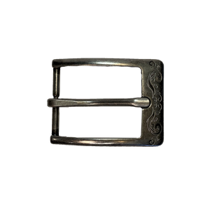 Central City Western 1 1/4 inch buckle-Ornate Antique Silver look without the bigger buckle look feel.  Fits any of our snapped 1 1/4" belts. Available online and in the store in Smyrna, TN.