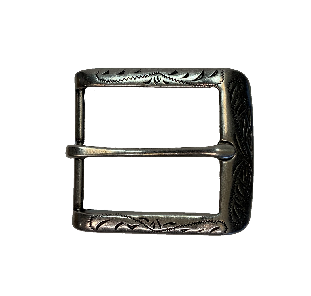 Western Antique Silver look without the bigger buckle look feel. Fits any of our snapped 1 1/2" belts. Sold online and in our shop in Smyrna, TN, just outside of Nashville.