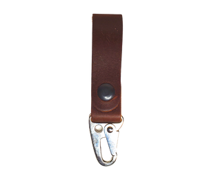 Everyone needs keys and need to know where they are! This leather belt key holder helps with just that. Go on with your day knowing your important keys are at all times. Attaches to your belt or bag or??? Made in our Smyrna, TN shop just outside Nashville, TN.