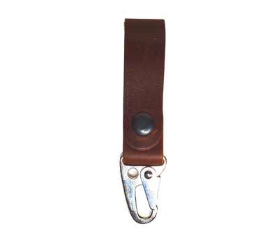 Everyone needs keys and need to know where they are! This leather belt key holder helps with just that. Go on with your day knowing your important keys are at all times. Attaches to your belt or bag or??? Made in our Smyrna, TN shop just outside Nashville, TN.