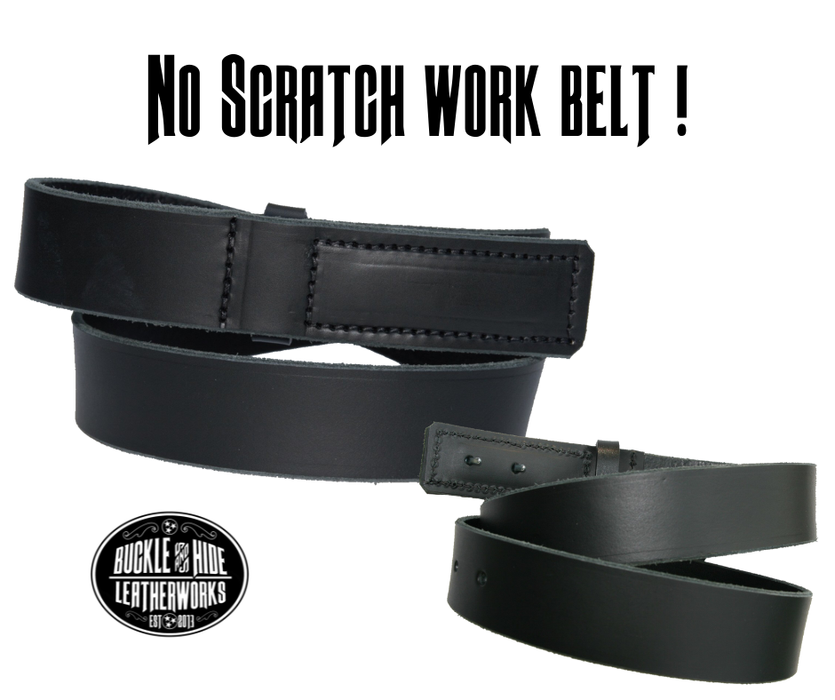 Black Leather Belt, Size S