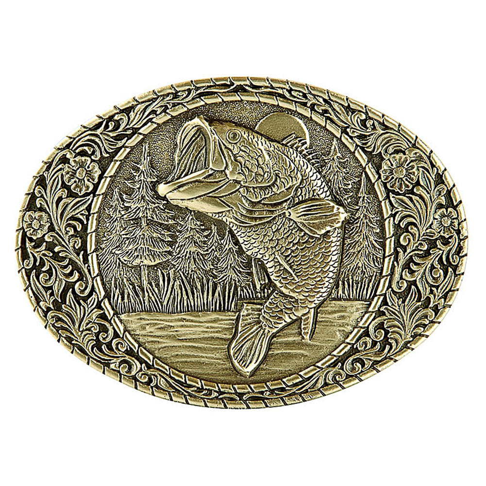 Bass Fishing Belt Buckle – Buckle and Hide Leather LLC