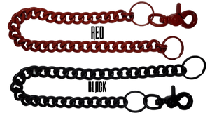 Your wallet chain can now match your Bike, Club Colors, or simply because you like Red or Black. The sturdy keychain on one end attaches to your wallet, while the claw clasp on the other end attaches to YOU! The Powder Coating has great resistance to peeling or turning color.  Available right here online or in our shop just outside Nashville in Smyrna, TN.