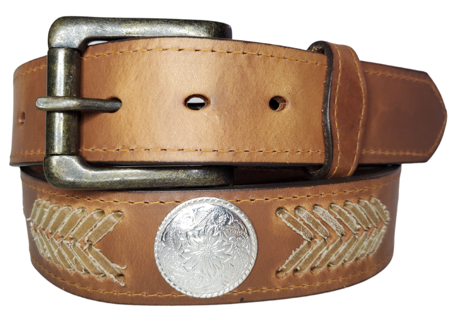 Brown Belt with Conchos - 1 - Belt 10