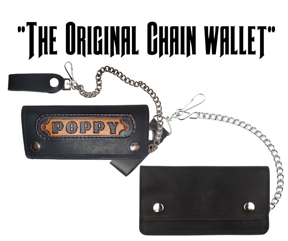 "The Original Chopper" Leather Chain Wallet / ADD Name Buckle and