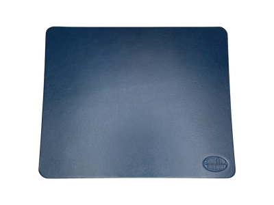 This heavy Bridle leather mouse pad with hand burnished smooth edges and is approx. 1/8" thick. Size is 8" x 10".  This size gives you plenty of room to mouse around! May choose plain or with 1-3 initials stamped in lower left corner with our logo stamped in the lower right corner. Made in our shop just outside Nashville in Smyrna, TN.
