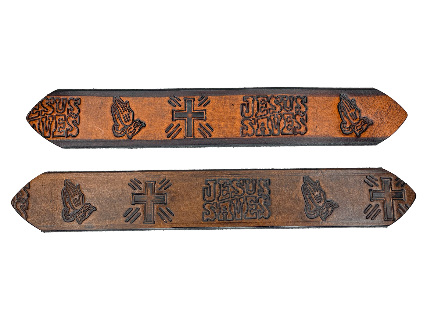 The "Romans 10:9" Name Leather Belt