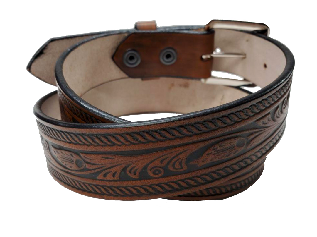 Be the star of the show with our "High Noon" Western Name Veg tan Leather Belt! Made with Veg tan cowhide in our Smyrna TN  shop just 20 miles outside of Nashville. It's designed for comfort and durability. Add a personalized name and change the buckle any time, all in 1 1/2" width of classic western style! Saddle up and get yours today!