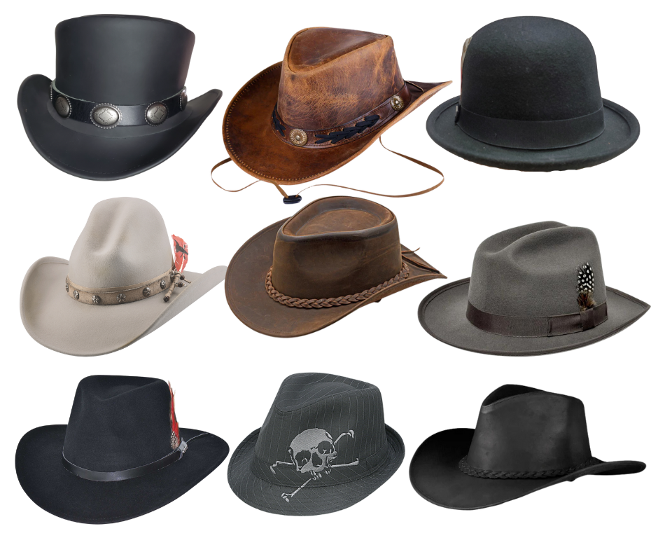 LEATHER AND FELT HATS