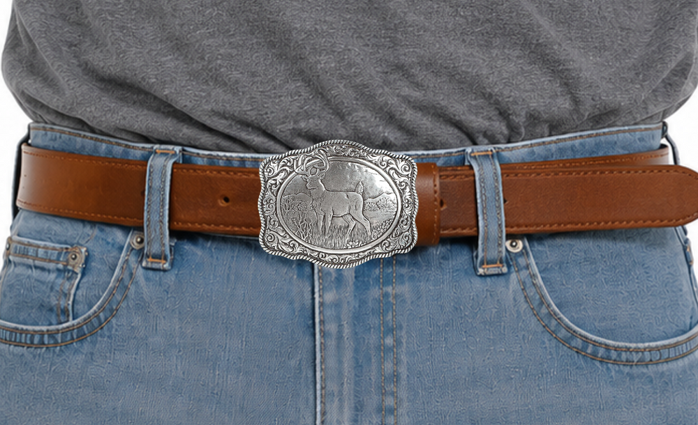 Crumrine Deer Belt Buckle