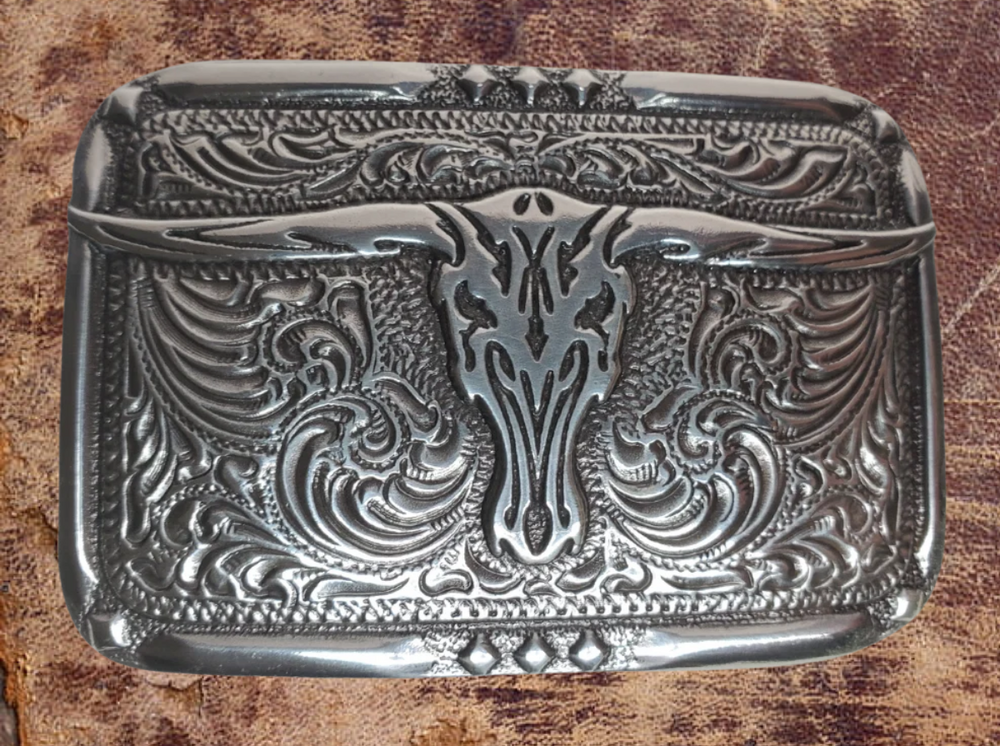 The "Bakewell Longhorn" Western Buckle