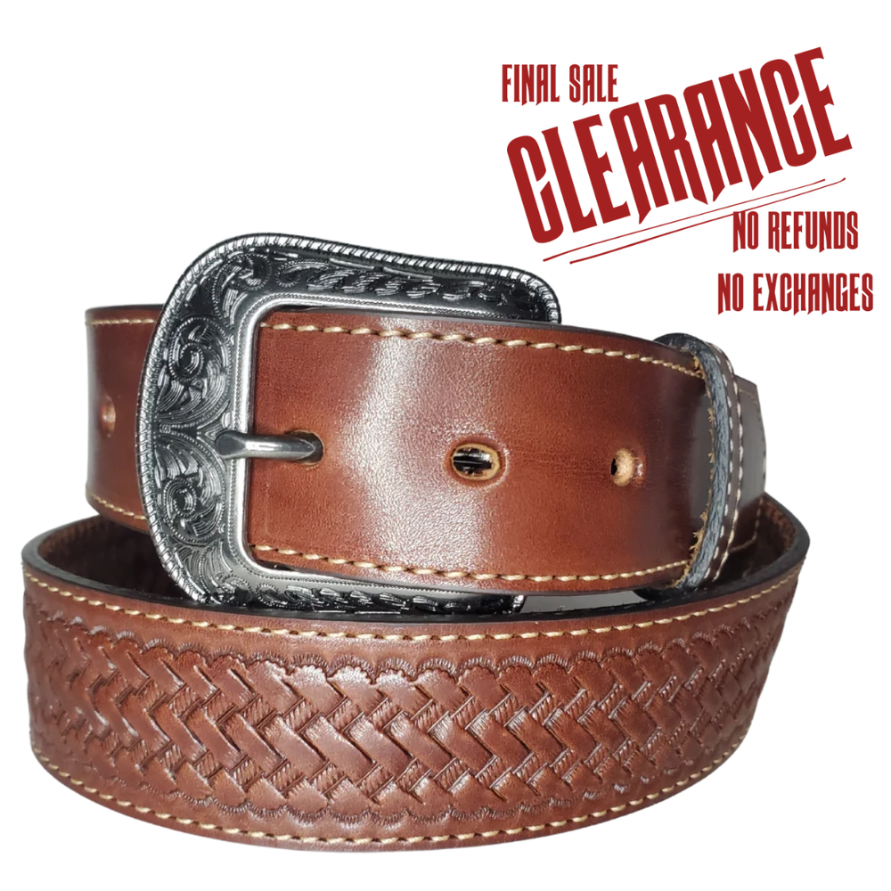 The Chisholm Trail Weave Leather Belt