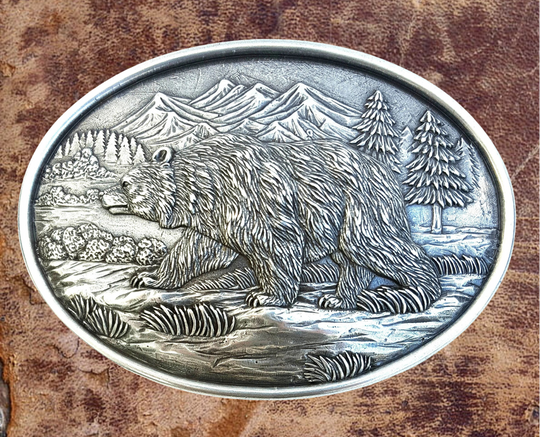 Nocona Grizzly Belt Buckle