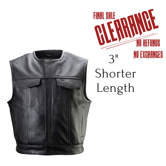 Low Key Short Leather Club Vest CLOSEOUT!