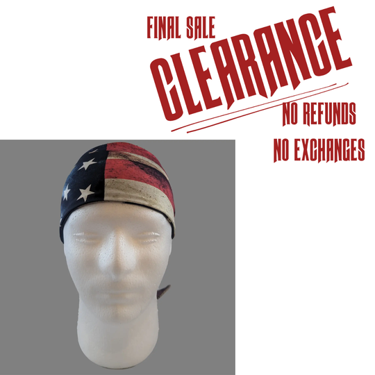 USA Flag Tie Back Head Wrap CLOSEOUT!