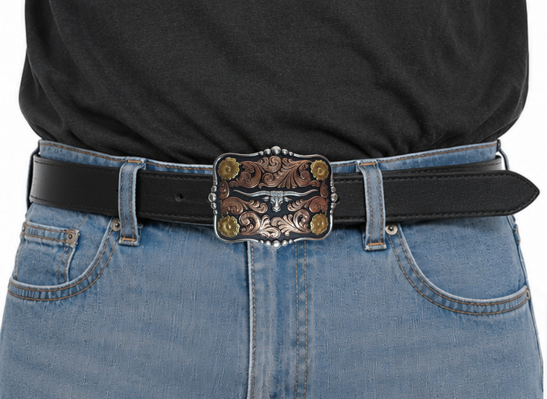 The "Butler Longhorn" Belt Buckle
