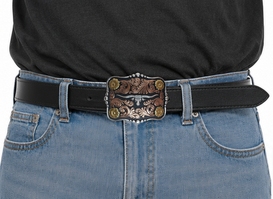 The "Butler Longhorn" Belt Buckle