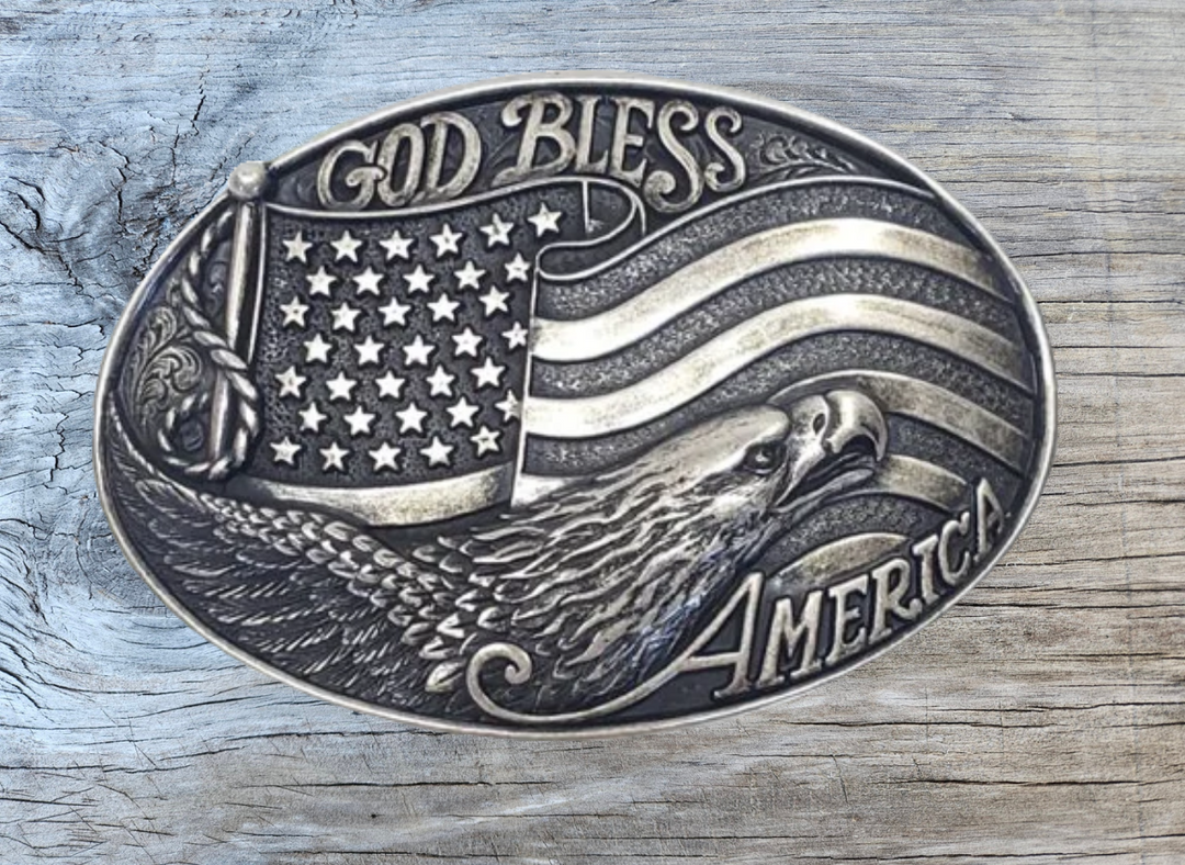 Nocona God Bless America Buckle