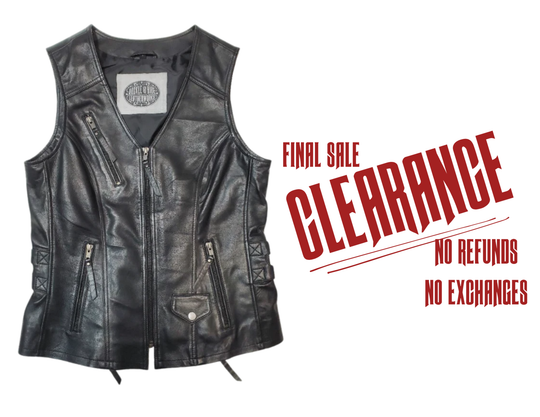 The "Lita" Leather Vest  CLEARANCE