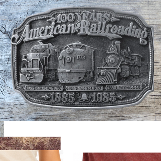 "Train kept a Rollin" Belt Buckle