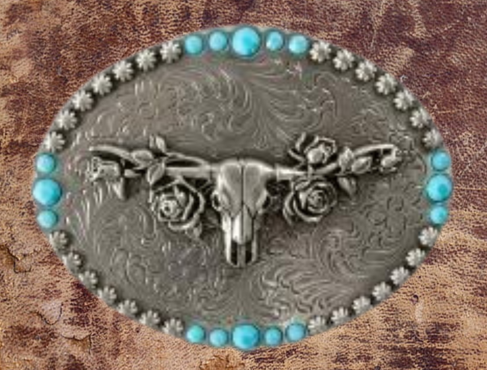 The Roses Longhorn Buckle