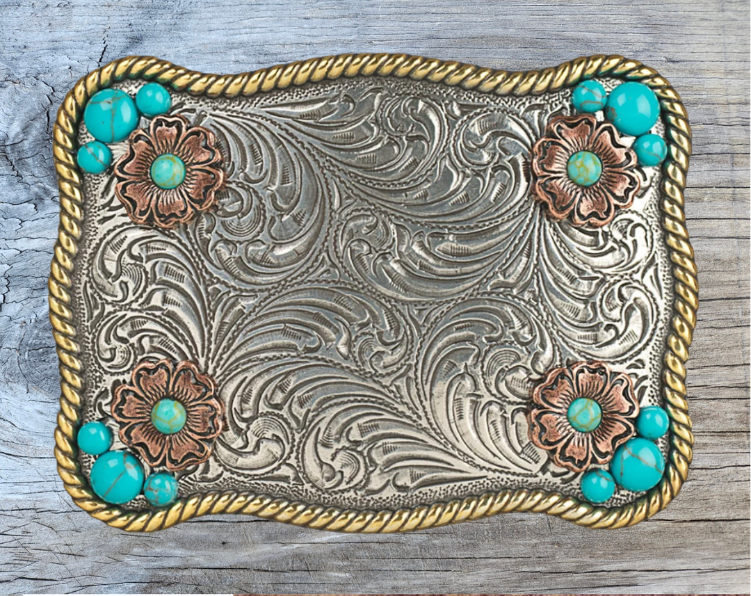The "Sunset Flower" Belt Buckle