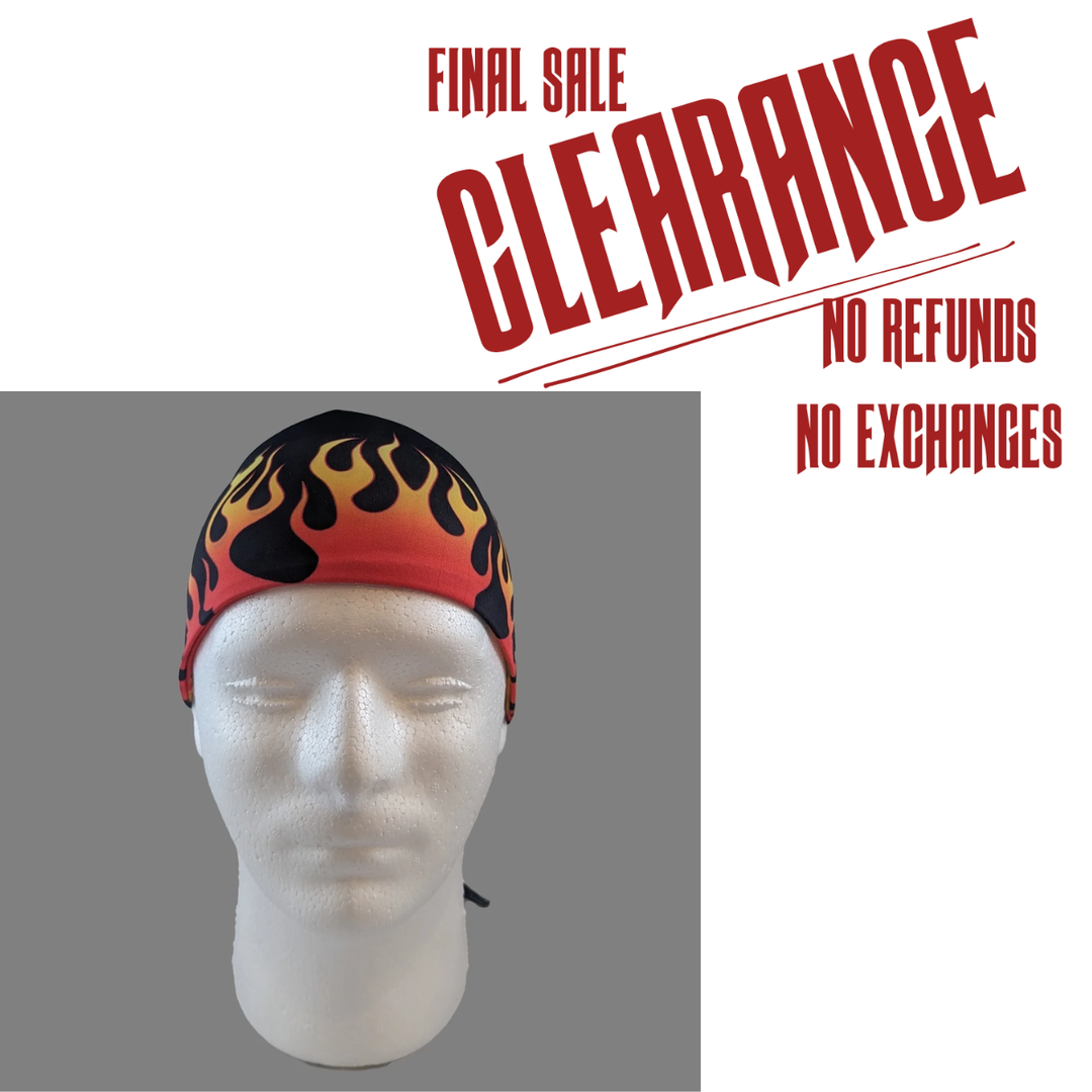 Orange Flame Tie Back Head Wrap CLOSEOUT!