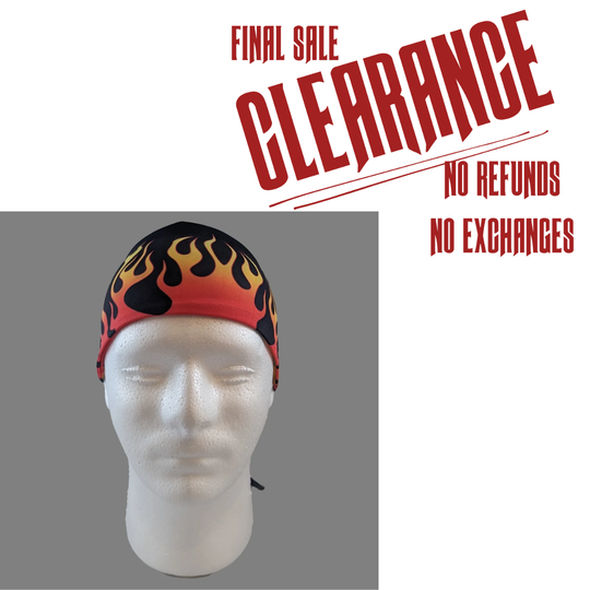 Orange Flame Tie Back Head Wrap CLOSEOUT!