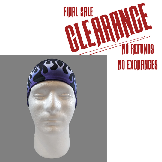 Blue Flame Tie Back Head Wrap CLOSEOUT!