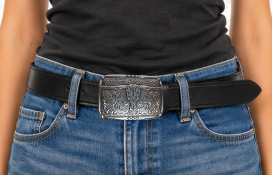 The "Bakewell Longhorn" Western Buckle
