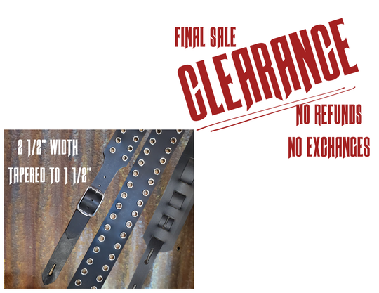 The BOYZ R back in Town Leather Guitar Strap CLOSEOUT!!