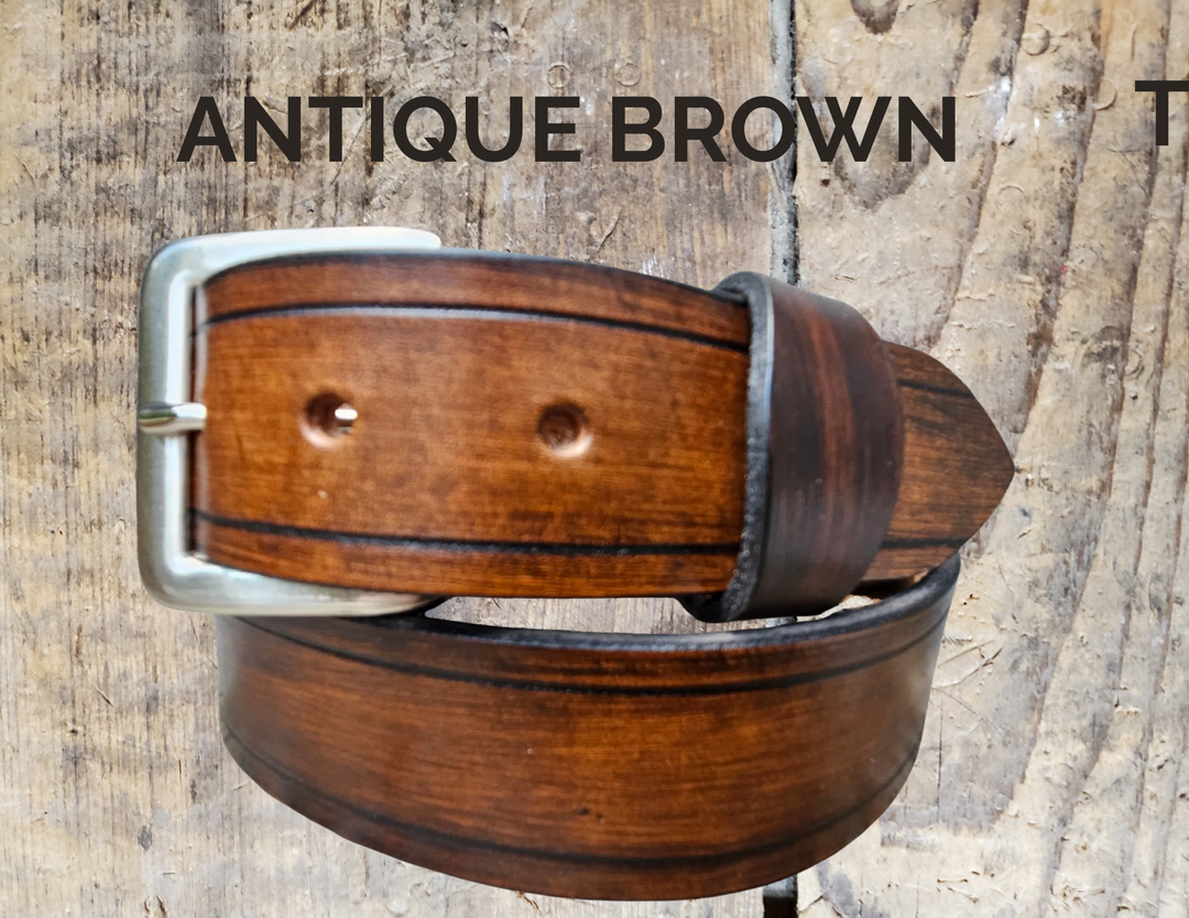 The Mustang Leather Name Belt