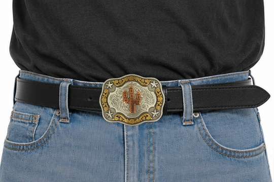 The "Saguaro" Western Buckle