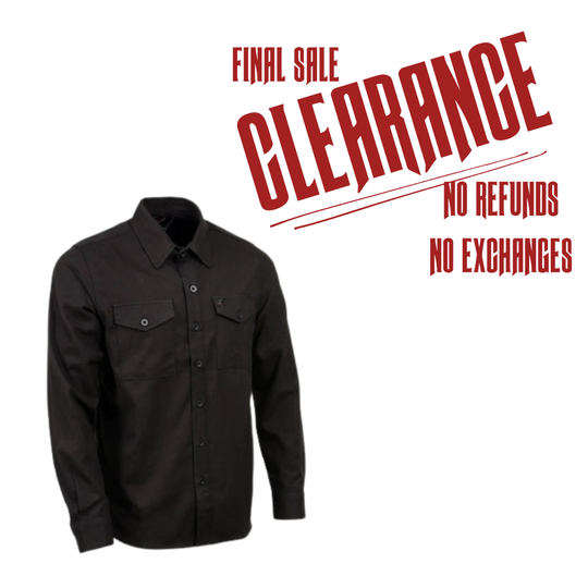 Black Flannel Button Up Shirt CLEARANCE!