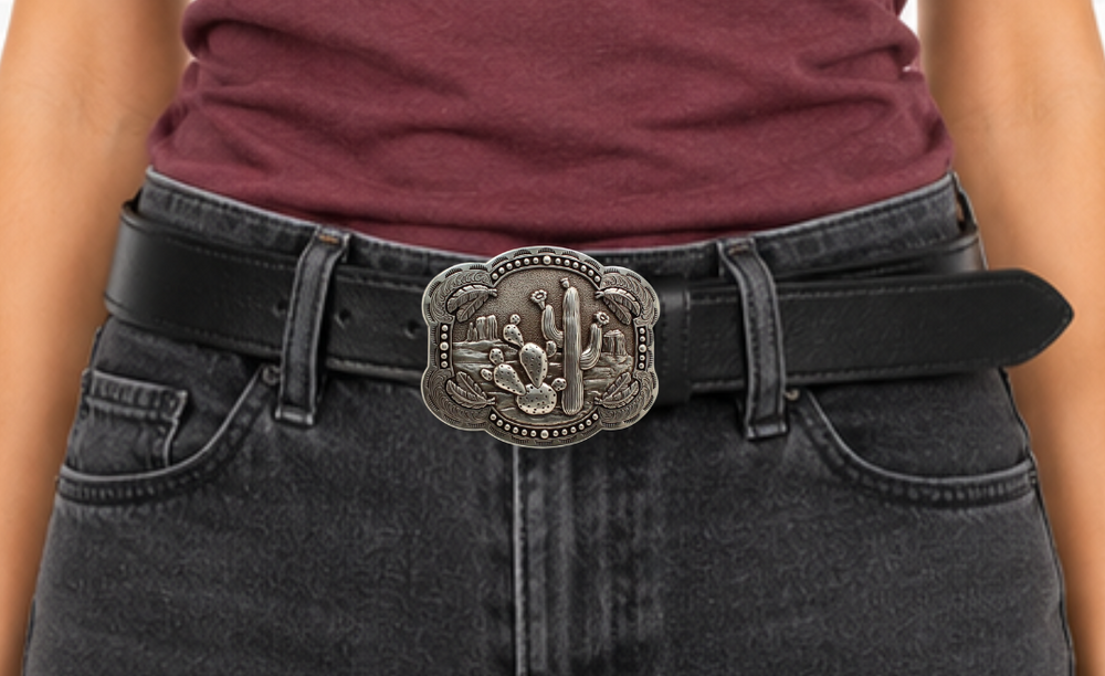 The "Strawflower Feathers" Belt Buckle
