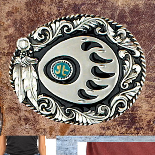 "Native Bear Claw" Belt Buckle