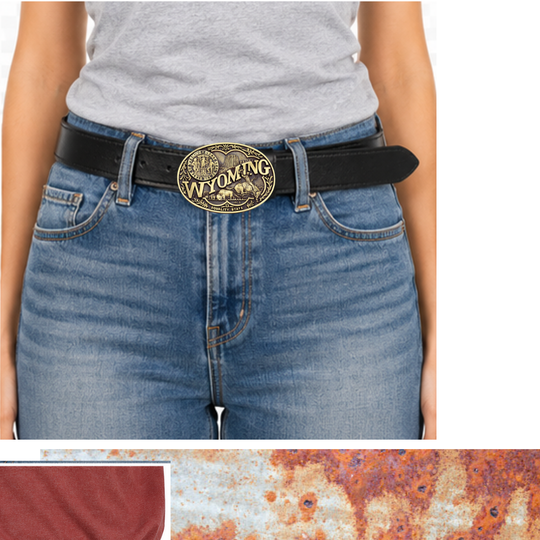 Wyoming State Buckle